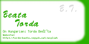 beata torda business card